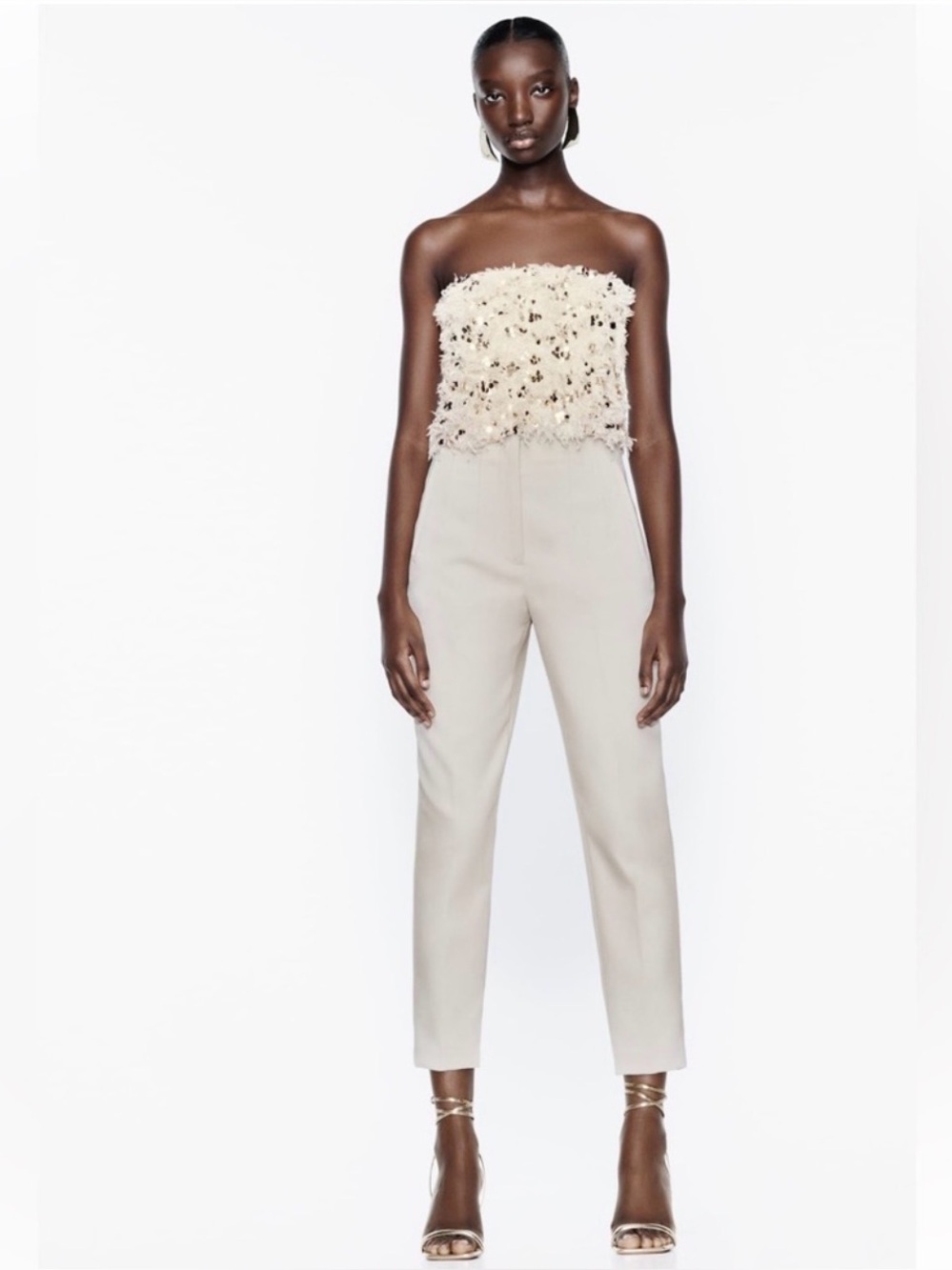NWT Zara Beige Dress Pants - Neutral Cream Tone